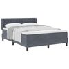 vidaXL Letto a molle con testiera Grigio scuro 200 x 160 cm Poliestere