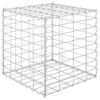 vidaXL Gabbione Letto Rialzato a Cubo in Filo di Acciaio 40x40x40 cm