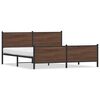 vidaXL Giroletto senza Materaso in Metallo Rovere Marrone 193x203 cm
