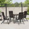 vidaXL Set da Pranzo per Giardino 5 pcs Nero caffè Poly Rattan