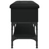vidaXL Panca Porta Scarpe Nera 102x32x45 cm in Legno Multistrato