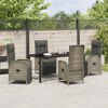 vidaXL Set da Pranzo per Giardino con cuscino 5 pcs Grigio polyrattan
