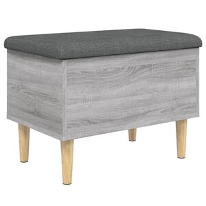 vidaXL Panca Portaoggetti Grigio Sonoma 62x42x46 cm Legno Multistrato
