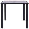vidaXL Tavolo da Pranzo Nero e Grigio Cemento 160x80x75 cm in MDF