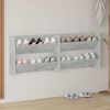 vidaXL Scarpiere Muro 2pz Grigio Cemento 80x18x60cm Legno Multistrato