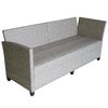 vidaXL Set Divani da Giardino 3 pz con Cuscini in Polyrattan Grigio