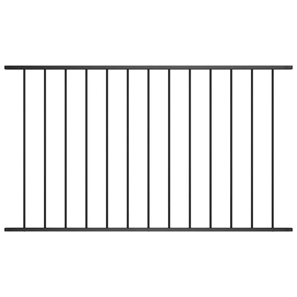 vidaXL Pannello di recinzione in acciaio verniciato a polvere 1,7x1,17 m nero