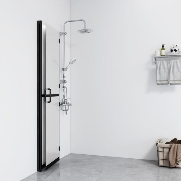 vidaXL Parete per Doccia Walk-in Pieghevole in Vetro ESG 110x190 cm