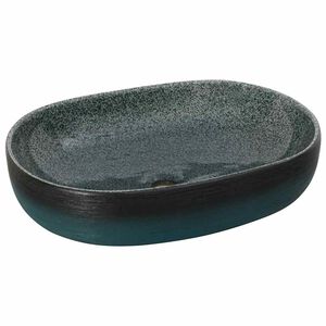 vidaXL Lavabo da Appoggio Turchese Ovale 59x40x14 cm Ceramica