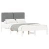 vidaXL Letto con Testiera Rivestita Grigio chiaro 120 x 190 cm