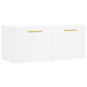 vidaXL Mobile a Parete Bianco 80x36,5x35 cm in Legno Multistrato