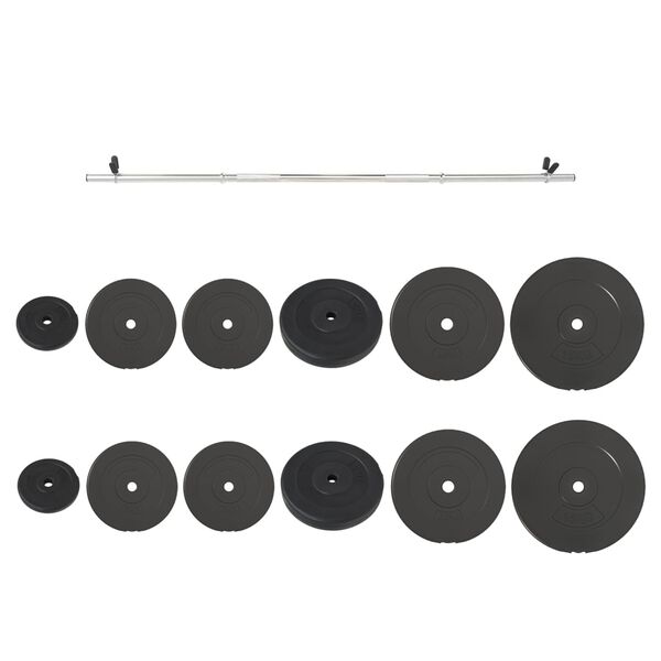 vidaXL Bilanciere con Dischi 90 kg