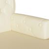 vidaXL Panca Chesterfield Crema 119.5 x 64.5 x 75 cm Pelle Sintetica