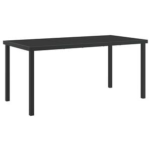vidaXL Tavolo da Giardino Nero 160 x 80 x 73 cm Metallo