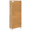 vidaXL Credenza con cassetto Rovere artigianale 69,5 x 32,5 x 180 cm