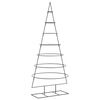 vidaXL Albero di Natale Decorativo in Metallo Nero 180 cm
