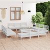 vidaXL Set Divani da Giardino 13 pz Bianco in Legno Massello di Pino