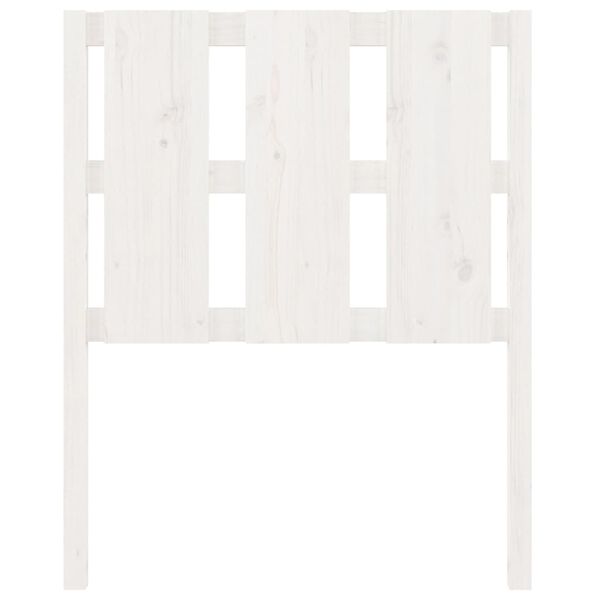 vidaXL Testiera per Letto Bianca 80,5x4x100 cm Legno Massello di Pino