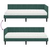 vidaXL Struttura Letto Angolare con Materasso 2 pcs Verde Velluto