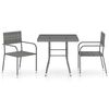 vidaXL Set da Pranzo per Giardino 3 pz in Polyrattan Antracite Grigio