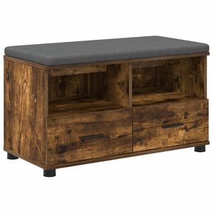 vidaXL Panca per ingresso Quercia Affumicata 80 x 38 x 46 cm
