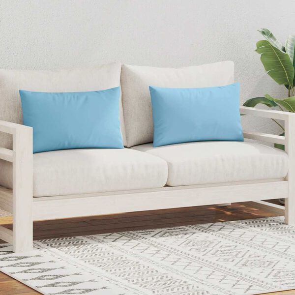 vidaXL Cuscini da Esterno 2 pz 60x40 cm Azzurro