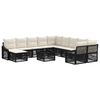 vidaXL Set Divano da Giardino 12 pz Nero polyrattan