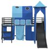 vidaXL Struttura del letto loft per bambini Nero e Blu 99,5 x 190 cm