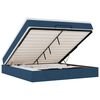 vidaXL Struttura Letto Pouf con Materasso Blu 160x200 cm in Tessuto