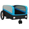 vidaXL Rimorchio da Bici Nero e Blu 30 kg in Ferro
