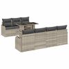 vidaXL Set Divano da Giardino 8 pz 7-Numero di posti Grigio chiaro