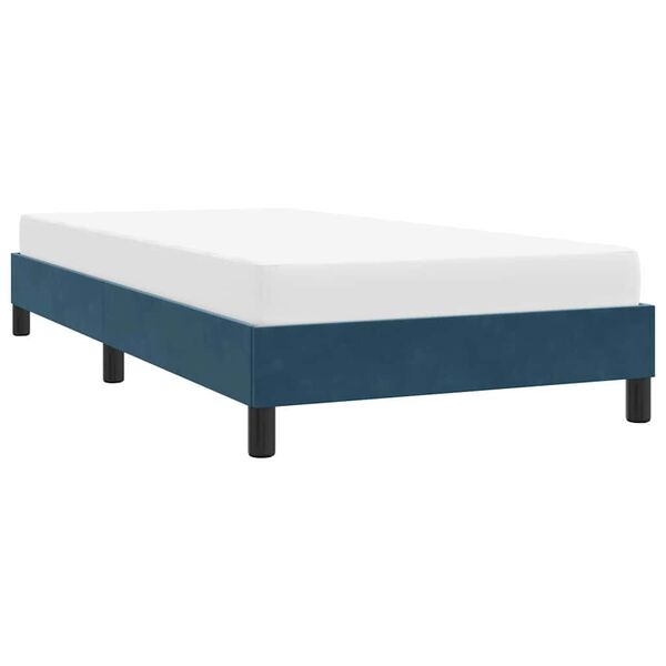 vidaXL Giroletto senza Materasso Blu Scuro 100x220 cm in Velluto