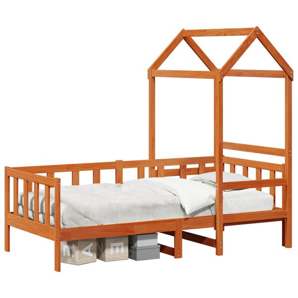 vidaXL Set di Letto per il Giorno 2 pcs Marrone cerato Pino massello