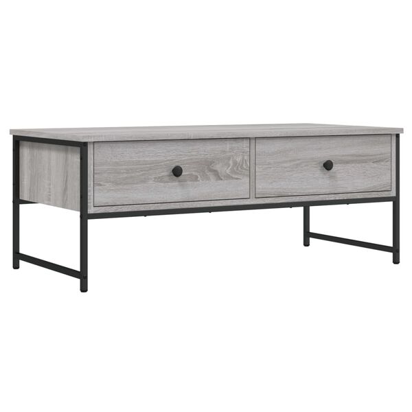 vidaXL Tavolino Salotto Grigio Sonoma 101x49x39,5 cm Legno Multistrato