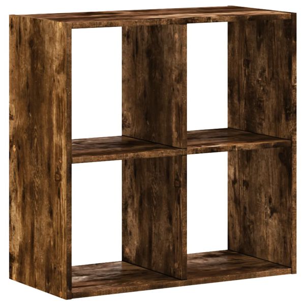 vidaXL Libreria Rovere Fumo 68,5x32x68,5 cm in Legno Multistrato