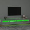 vidaXL Mobile Porta TV con Luci LED Grigio Sonoma 240x35x40 cm
