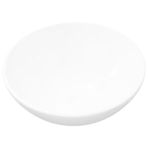 vidaXL Lavandino da Bagno in Ceramica Bianca Rotondo