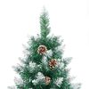 vidaXL Albero di Natale snodato con 300 LED con supporto Verde 180 cm