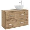 vidaXL Set di mobili per il bagno 2 pz Rovere Artigianale
