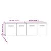 vidaXL Mobili Parete 2 pz Bianco 60x36,5x35 cm Legno Multistrato