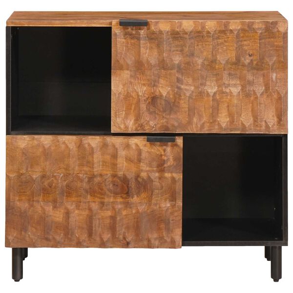 vidaXL Credenza con porta Finitura Marrone Acacia 80 x 33 x 75 cm