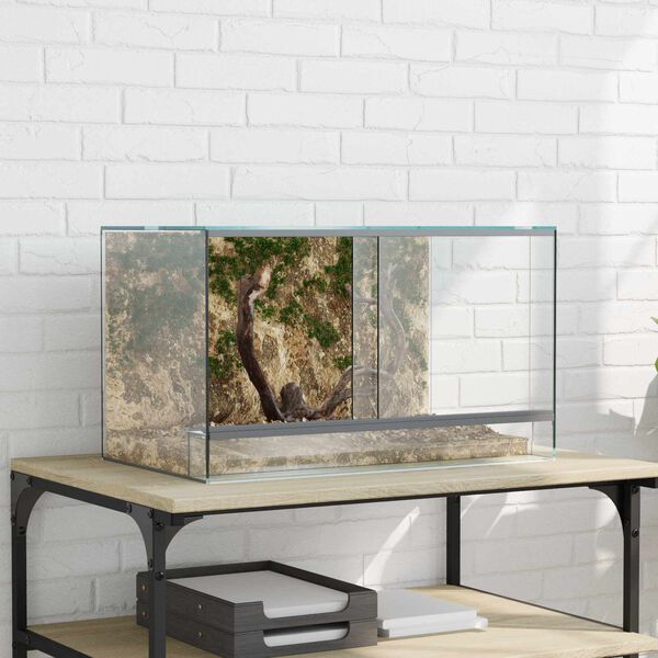 vidaXL Terrario con archiviazione Trasparente 50 x 30 x 30 cm Vetro