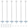 vidaXL Ancora per Terra 6 pcs Argento &Oslash;10 x 60 cm Metallo Galvanizzato