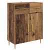 vidaXL Credenza con cassetto 2 pcs Legno vecchio Legno multistrato