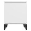 vidaXL Comodini con Gambe in Metallo Bianco 40x30x50 cm