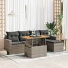 vidaXL Set Divano da Giardino 6 pz con Cuscini Grigio in Polyrattan