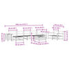 vidaXL Set Divani da Giardino 10 pz in Legno Massello Abete Douglas