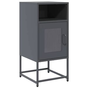 vidaXL Comodino Antracite 36x39x78 cm in Acciaio Laminato a Freddo