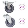 vidaXL Ruote Girevoli con Foro per Bullone 32 pz 75 mm