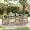 vidaXL Set da Pranzo per Giardino 5 pcs Beige polyrattan